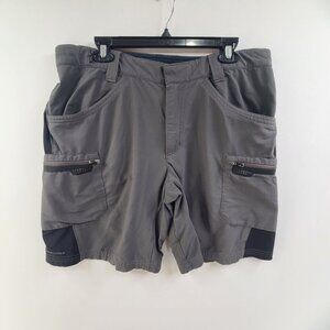 Columbia Titanium Men's Shorts Cargo Utility Gray Sz 36 Moisture Wicking Gorpcor